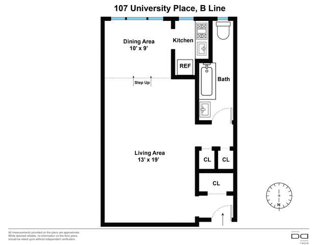 B Line 107 University Place Floor Plan