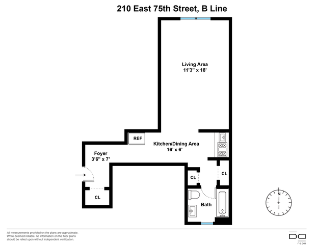 Line B 210 East 75th Floor Plan