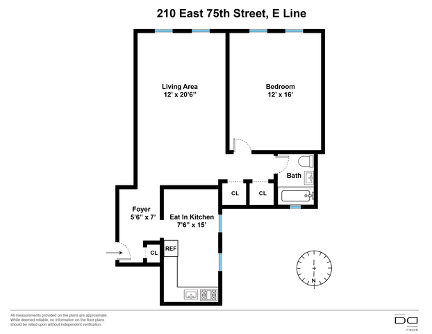 Line E 210 East 75th Floor Plan