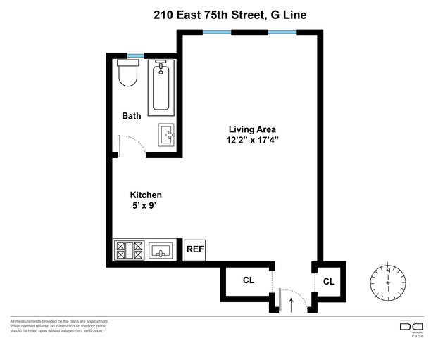 Line G 210 East 75th Floor Plan
