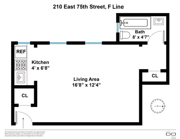 Line F 210 East 75th Floor Plan
